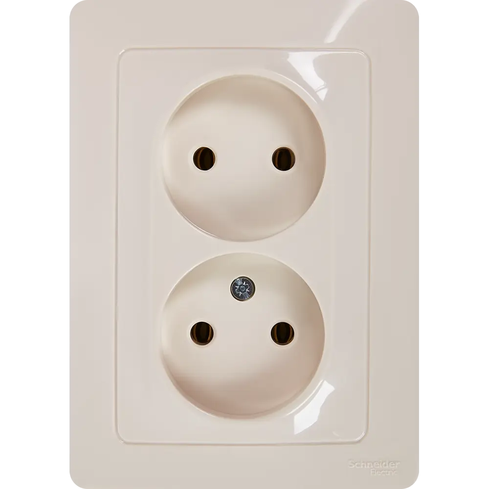 Розетка двойная встраиваемая Systeme Electric Blanca без заземления цвет бежевый STLM-2048858