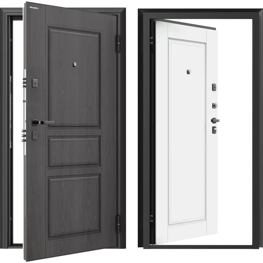 Дверь входная металлическая Квадро 88x205 см правая малибу DOORHAN STLM-2072847 - Вид №1