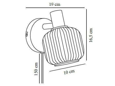 Стеклянный и металлический настенный светильник Nordlux Milford ARCH-00000823 - Вид №4