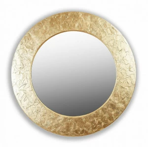 Золотое зеркало круглое настенное FASHION STROKES IN SHAPE FASHION 00-3860110 Золото