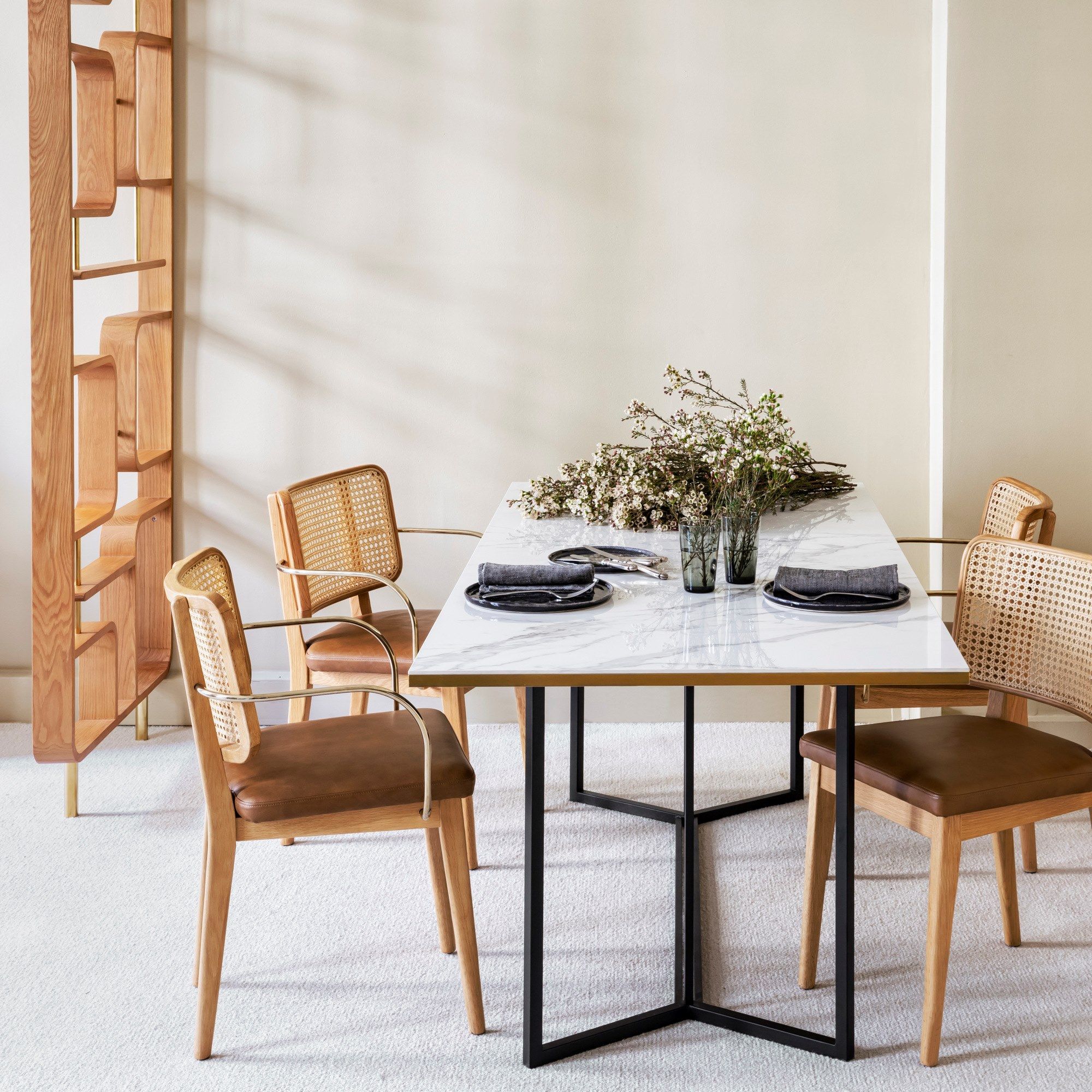 Плетеный стул в винтажном стиле с подлокотниками RED EDITION плетеная ARCH-00060705 - Вид №5