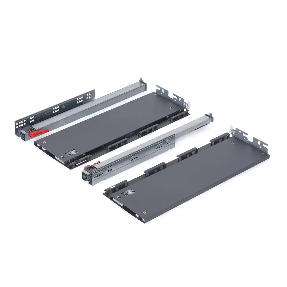 Комплект роликовых направляющих Flowbox h144 500 мм, сталь, цвет антрацит 85441387 STLM-2090312 Santreyd  - Вид №3