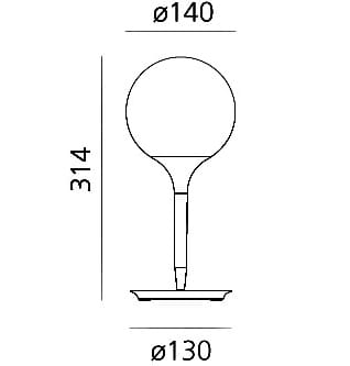 Настольная лампа из дутого стекла Artemide Castore ARCH-00144965 - Вид №4