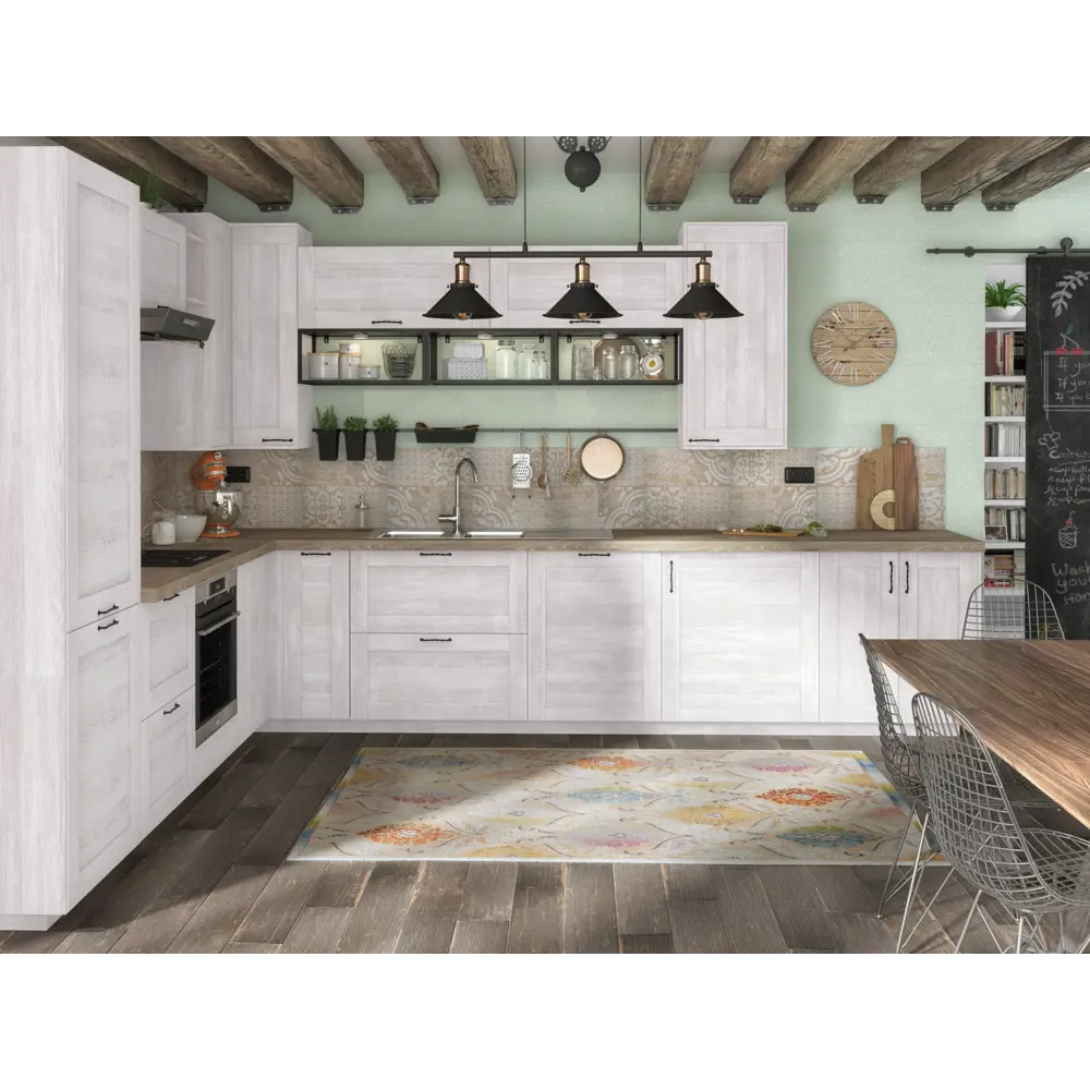 Фасад для кухонного ящика Фатеж 59.7x12.5 см Delinia ID ЛДСП цвет белый STLM-2160845 - Вид №7