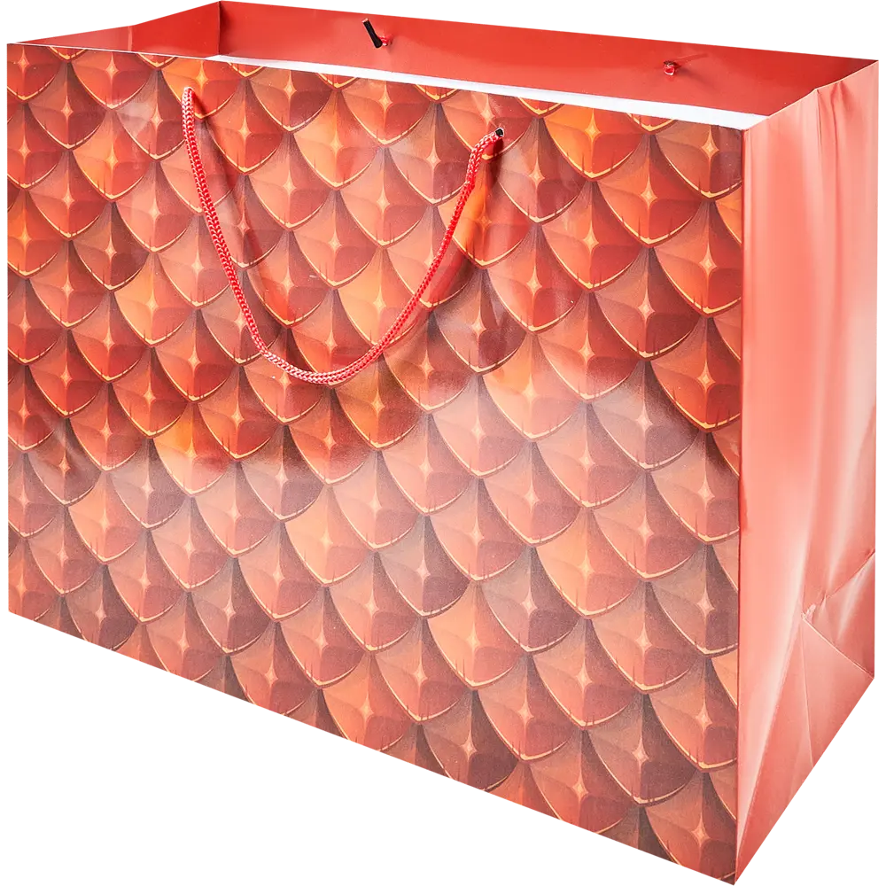 Пакет подарочный «Чешуя» 40x35 см цвет красный Santreyd STLM-2147255