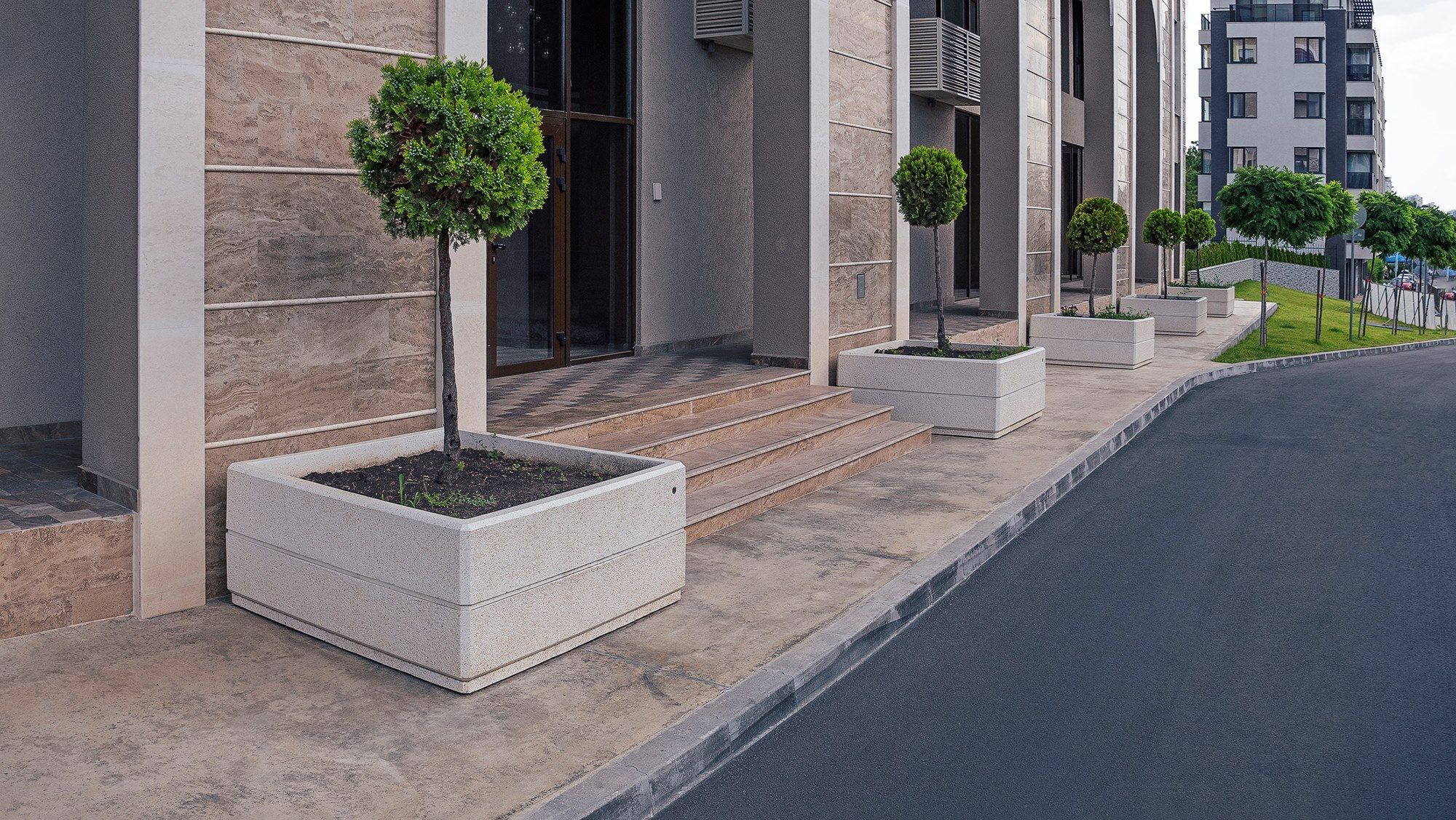 Бетонная квадратная плантатор ENCHO ENCHEV - ETE 96 ARCH-00065250 - Вид №5