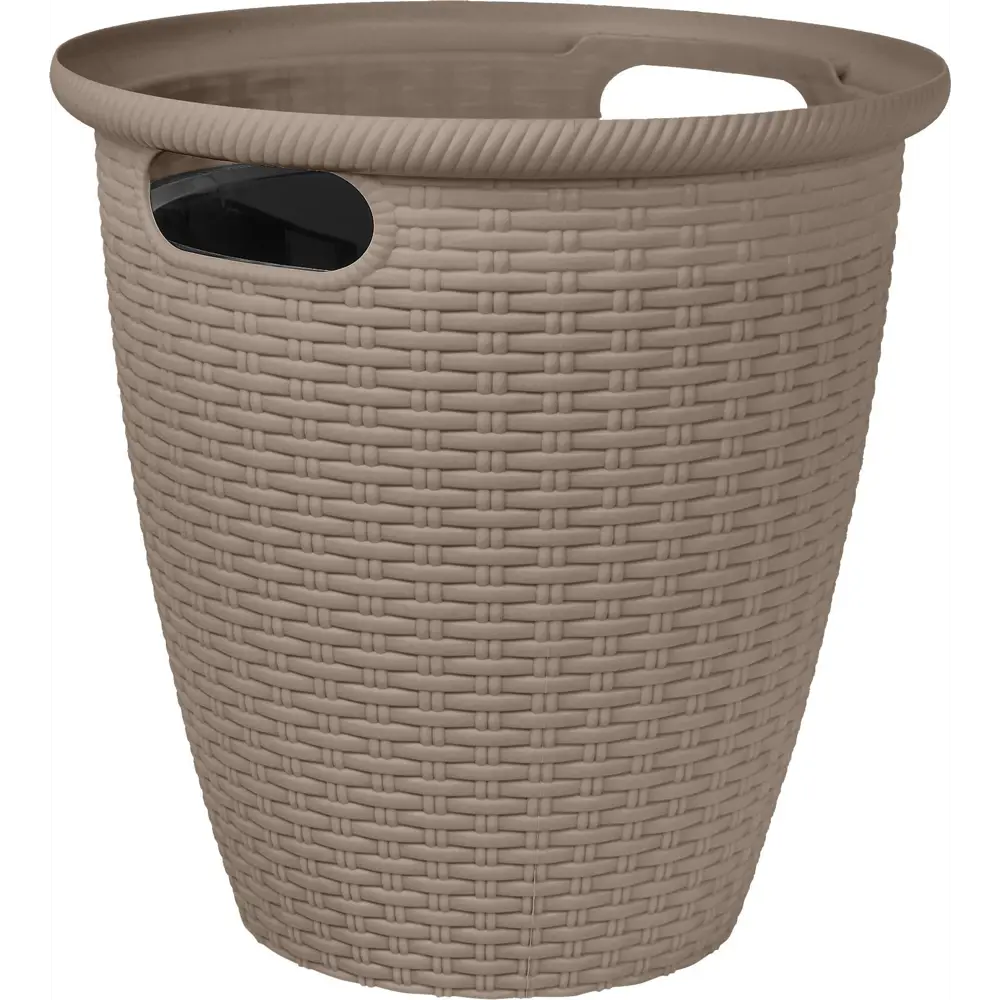 Кашпо для цветов Ingreen Rattan ø47 см h25.3 см v50/27 л пластик французский платан STLM-2076209