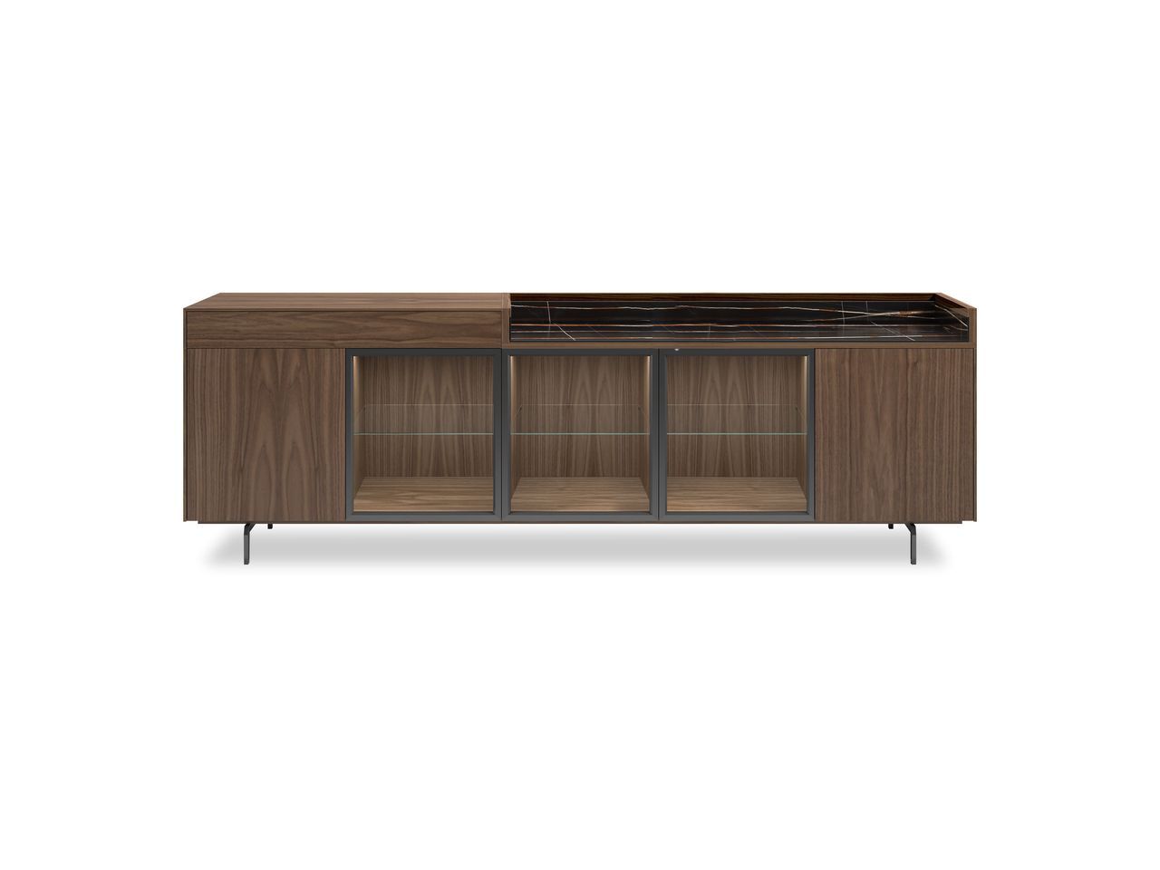 Шкаф из дерева и стекла с распашными дверями и встроенным освещением Hurtado Evolution ARCH-00085888 - Вид №16