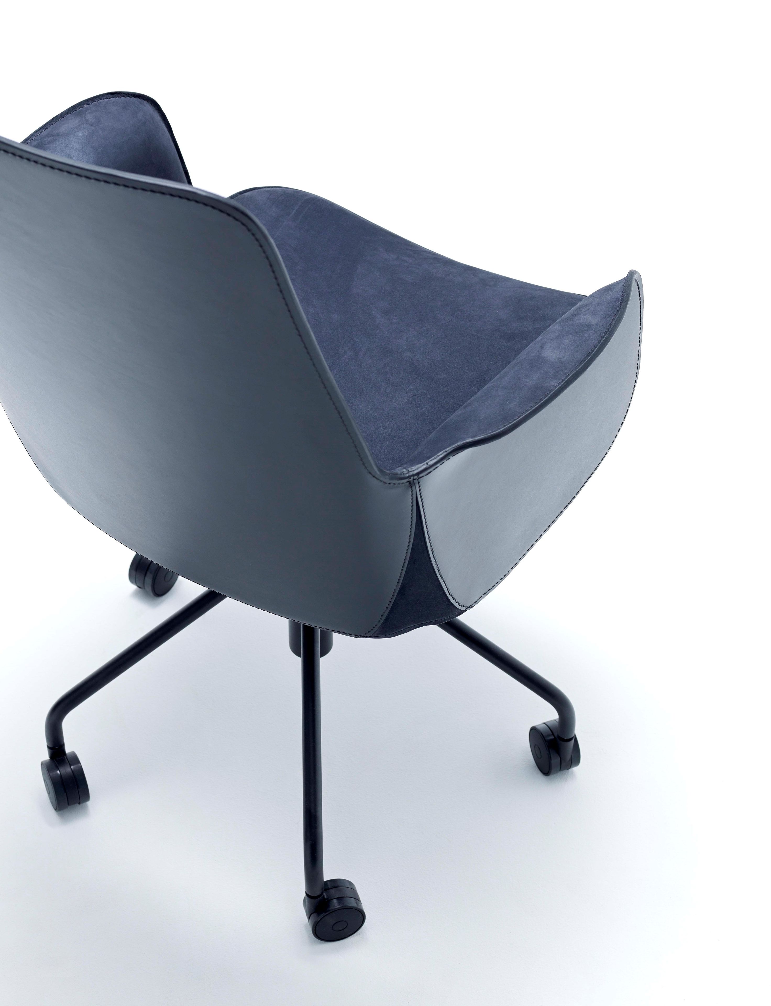 Регулируемый по высоте поворотный офисный стул из кожи Fasem Electa ARCH-00073735 - Вид №7
