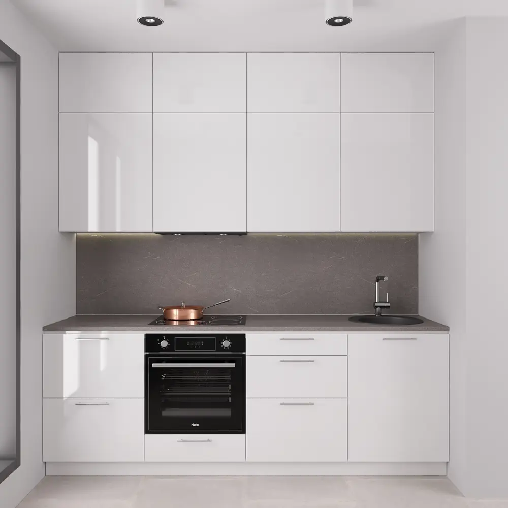 Стеновая панель для кухни KONSENSA Гранит серый 300x0.6x60 см ДСП цвет серый STLM-2134967 - Вид №3