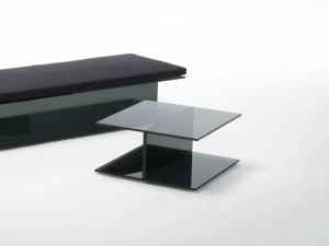 Glas Italia Низкий квадратный журнальный столик из хрусталя I-beam