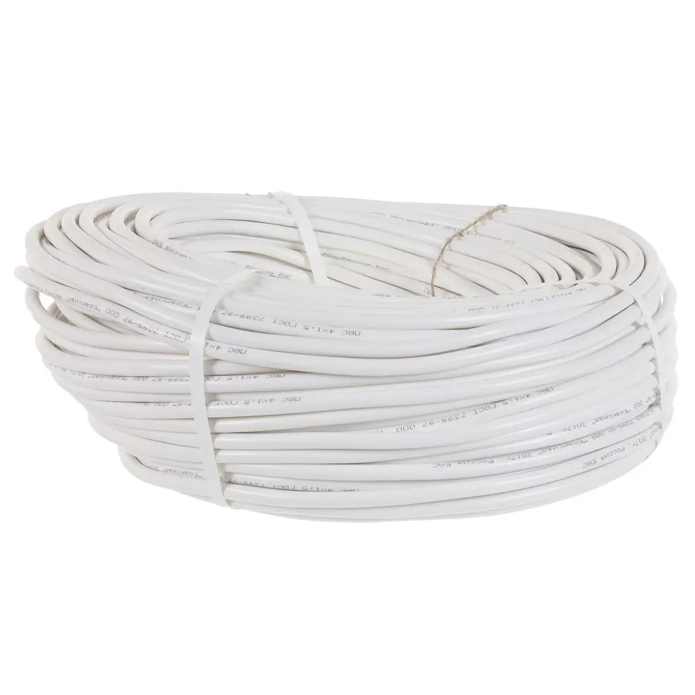 Провод Камит ПВС 4x1.5 100 м ГОСТ цвет белый STLM-2116214 - Вид №3