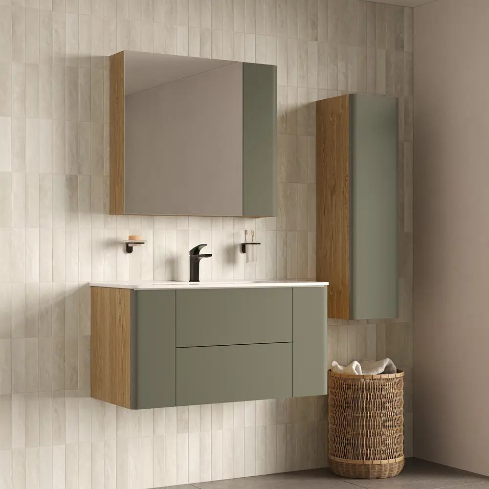 Комплект фасадов для тумбы Iddis Lahta LAH10T0i89 100 см МДФ цвет тайга STLM-2110025 - Вид №2