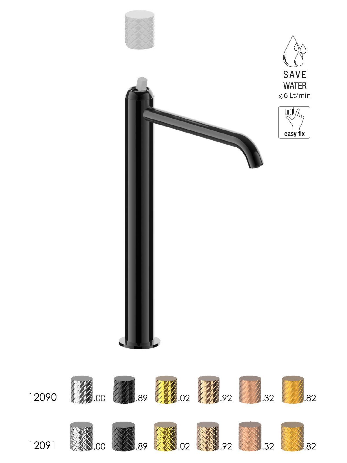 Смеситель для раковины с высоким верхом без слива Rubinetterie Frattini Pepe XLS ARCH-00056144 - Вид №11