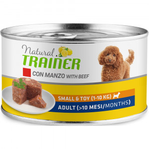ПР0017111 Корм для собак TRAINER Natural для мелких и миниатюрных пород, говядина банка 150г NATURAL TRAINER