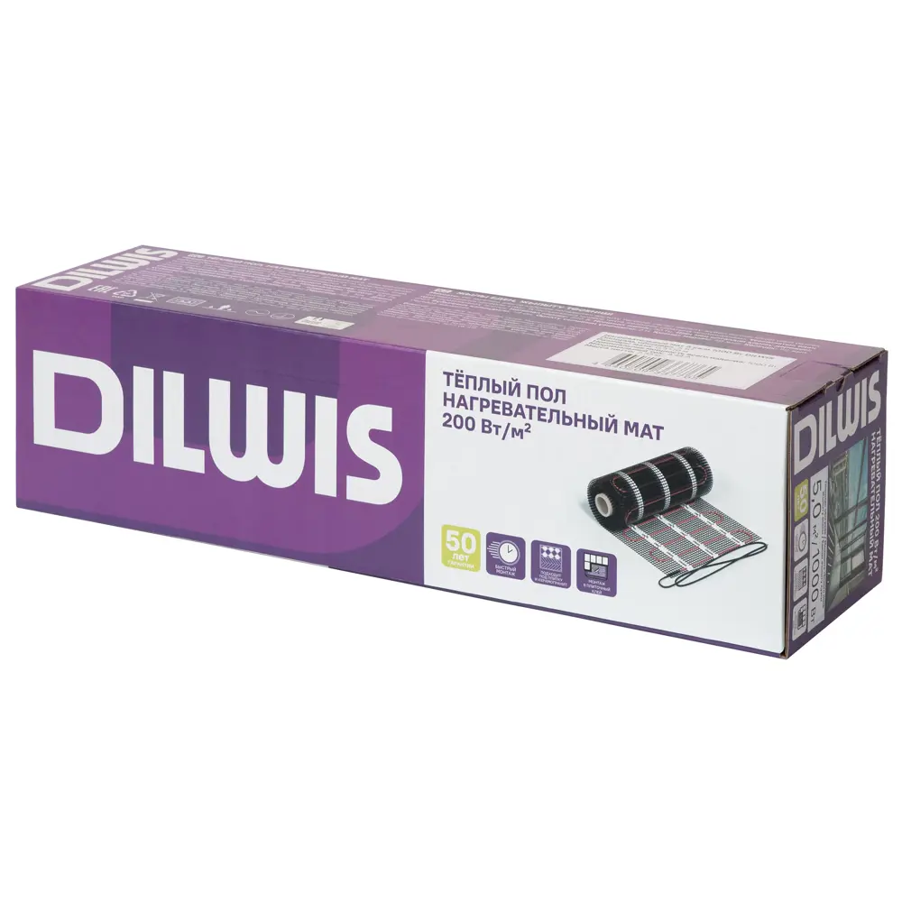 DILWIS Нагревательный мат для комфортного теплого пола 2.5 м² 89398475 STLM-1425802 - Вид №1