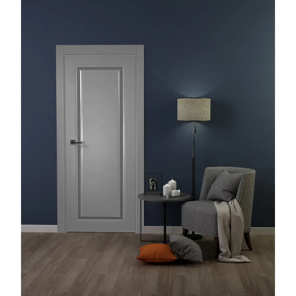 Дверь межкомнатная глухая Аурум 1 эмаль серый 2200x600 мм BELWOODDOORS STLM-2175628 - Вид №1