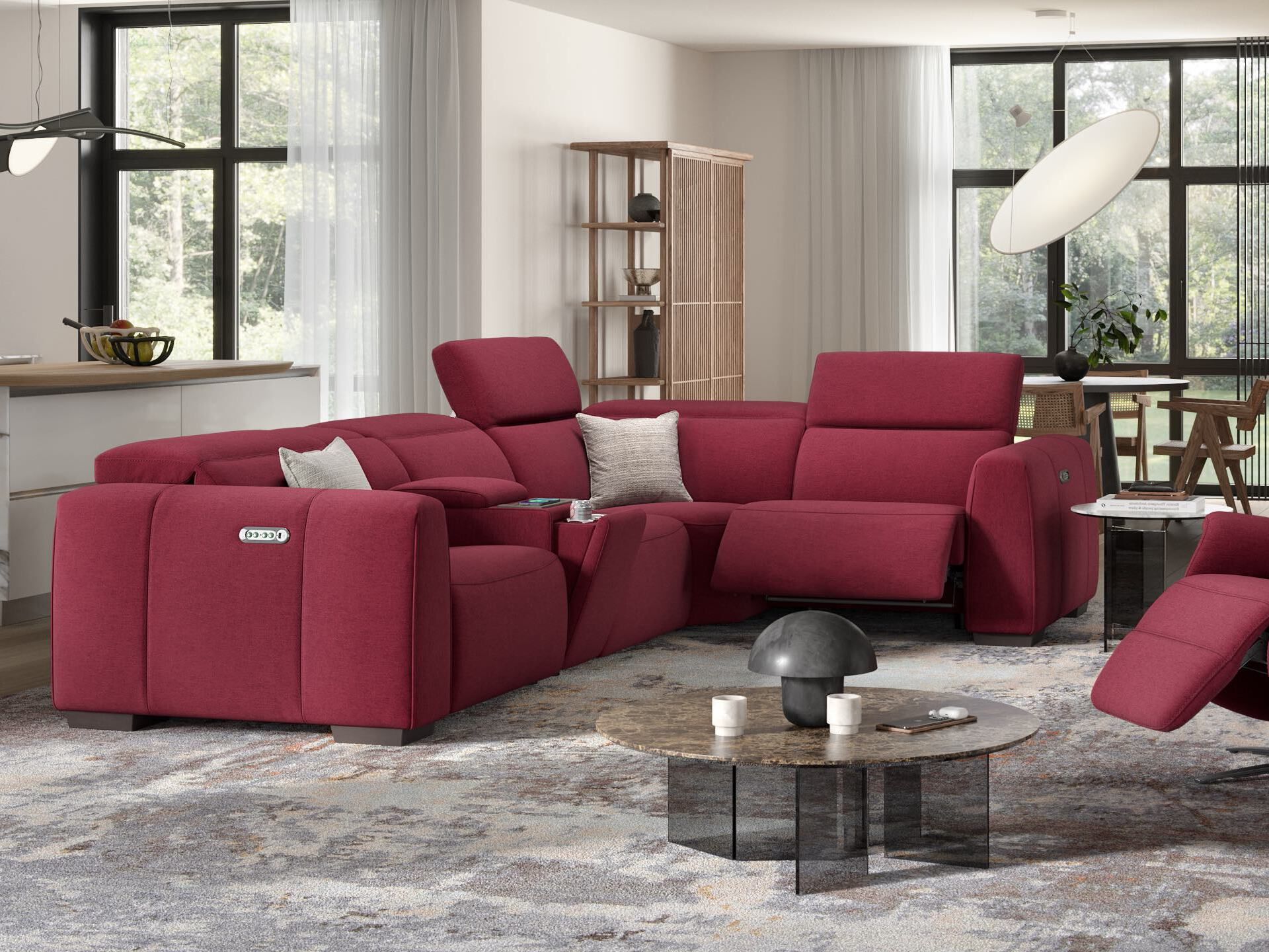 Угловой диван из ткани Sofanella тысячный ARCH-00053593 - Вид №6