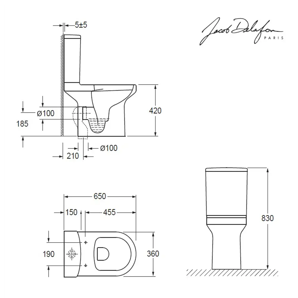 Унитаз-компакт Jacob Delafon Elite с системой без обода и микролифтом 82068918 STLM-0018782 - Вид №9