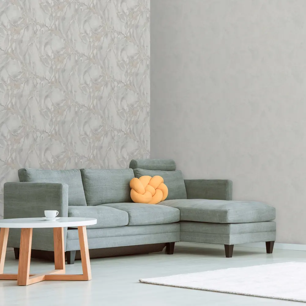 EURO DECOR Ishtar - флизелиновые обои серого оттенка для стильного интерьера 89372003 STLM-1356191 - Вид №3