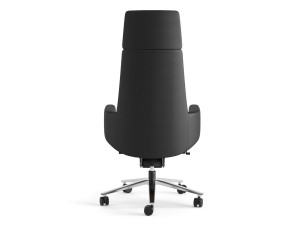 Кожаное вращающееся офисное кресло с подлокотниками с высокой спинкой