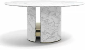 Capital Collection Круглый обеденный стол из мрамора Ercole