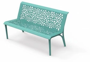 City Design Алюминиевая скамейка с порошковым покрытием со спинкой Monet Monet d