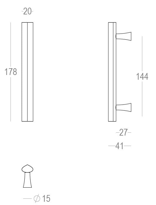 Латунь мост мебельная ручка Quincalux Токио ARCH-00134186 - Вид №6