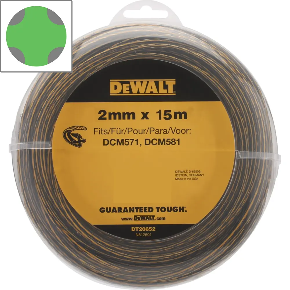 Леска для триммера Dewalt ø2 мм 15 м витая STLM-2165619