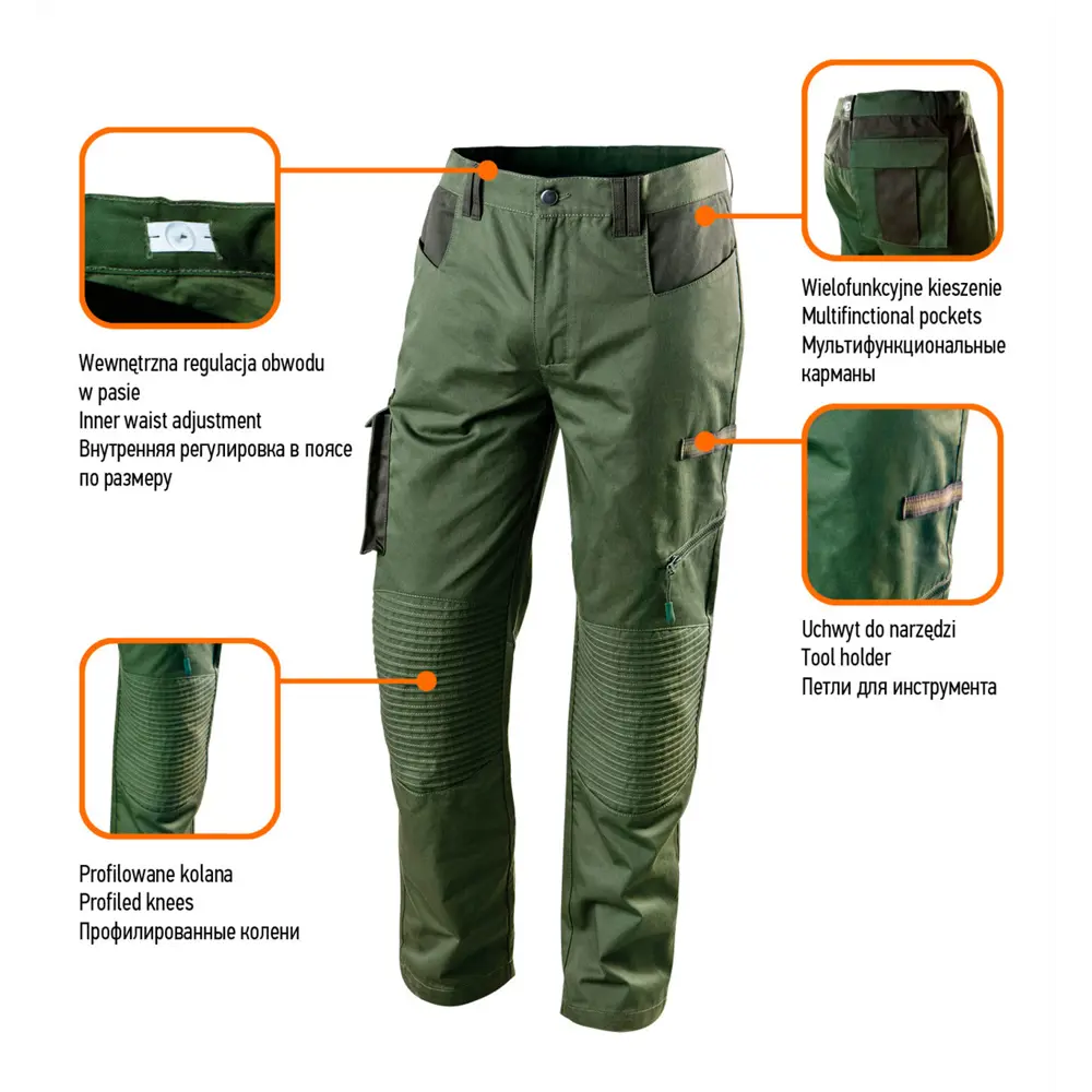 Брюки рабочие Neo 81-222-S цвет оливковый размер S Neò Camo STLM-2203519 - Вид №6