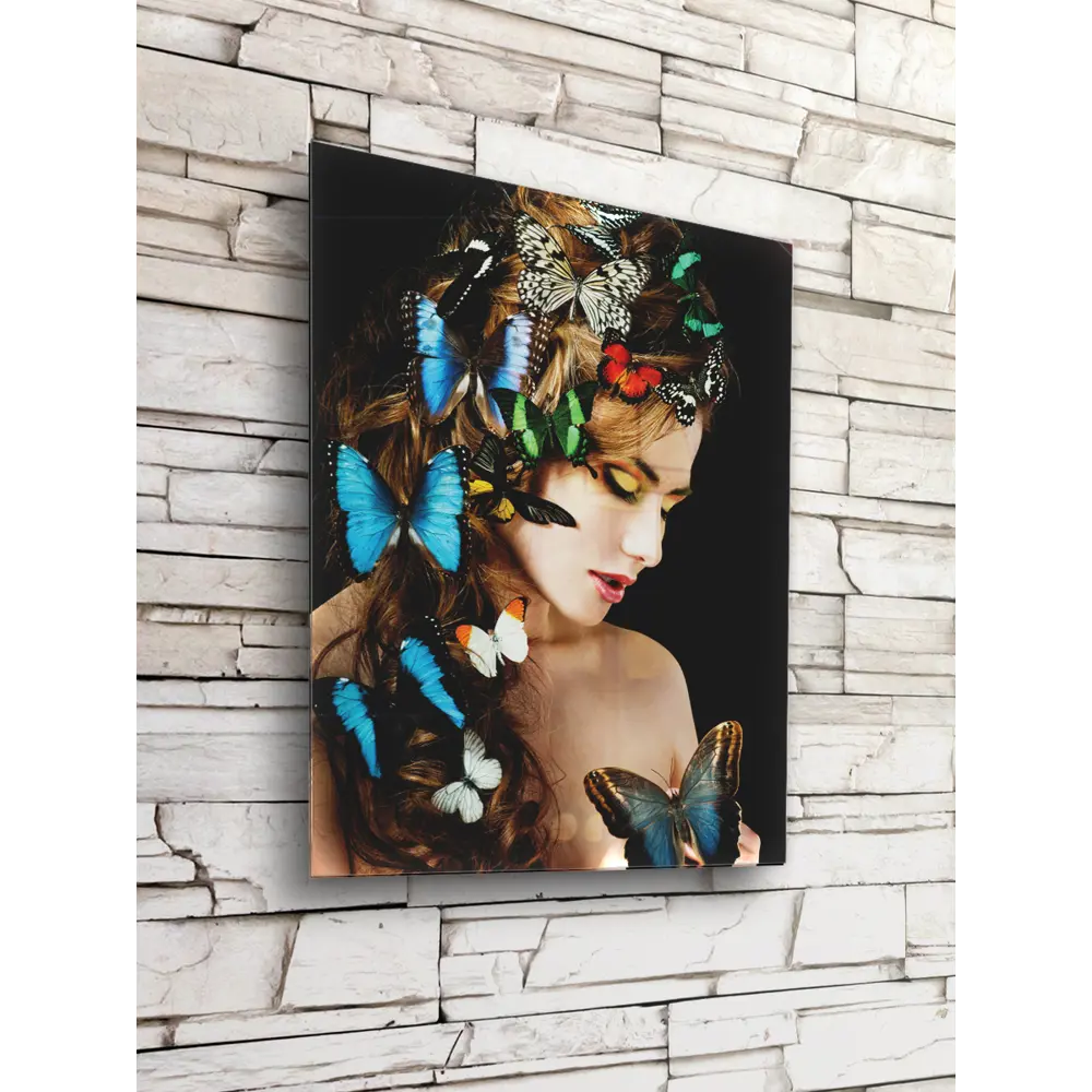 Картина на стекле Модель и бабочки AG 40-212 40x50 см POSTERMARKET STLM-2099586 - Вид №3