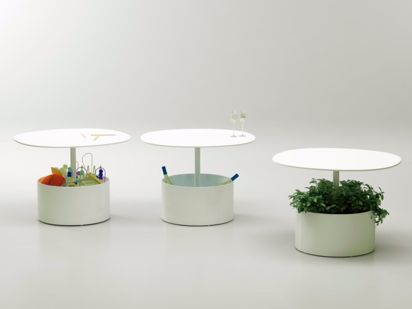 Круглый металлический журнальный столик для контракта Systemtronic LAURA ARCH-00122786