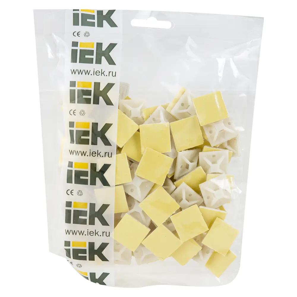 Самоклеящаяся площадка IEK для кабельных стяжек 20×20 мм (100 шт) 12442981 STLM-1115653 - Вид №1