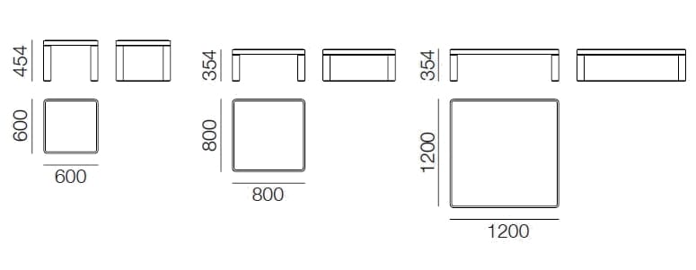 Квадратный кожаный журнальный столик PROF Flow ARCH-00043732 - Вид №20