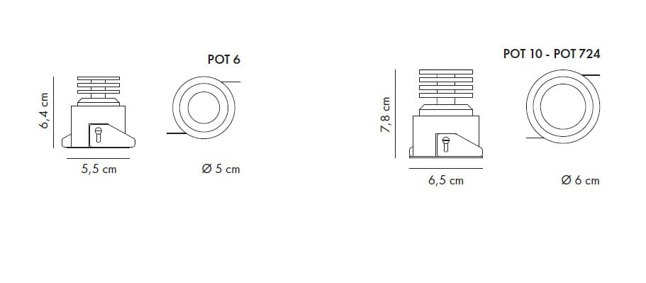 Утопленный круглый светодиодный прожектор AXOLIGHT POT ARCH-00023217 - Вид №2