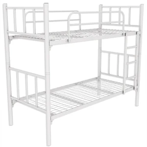 Кровать металлическая двухъярусная белый 201х96х210 см