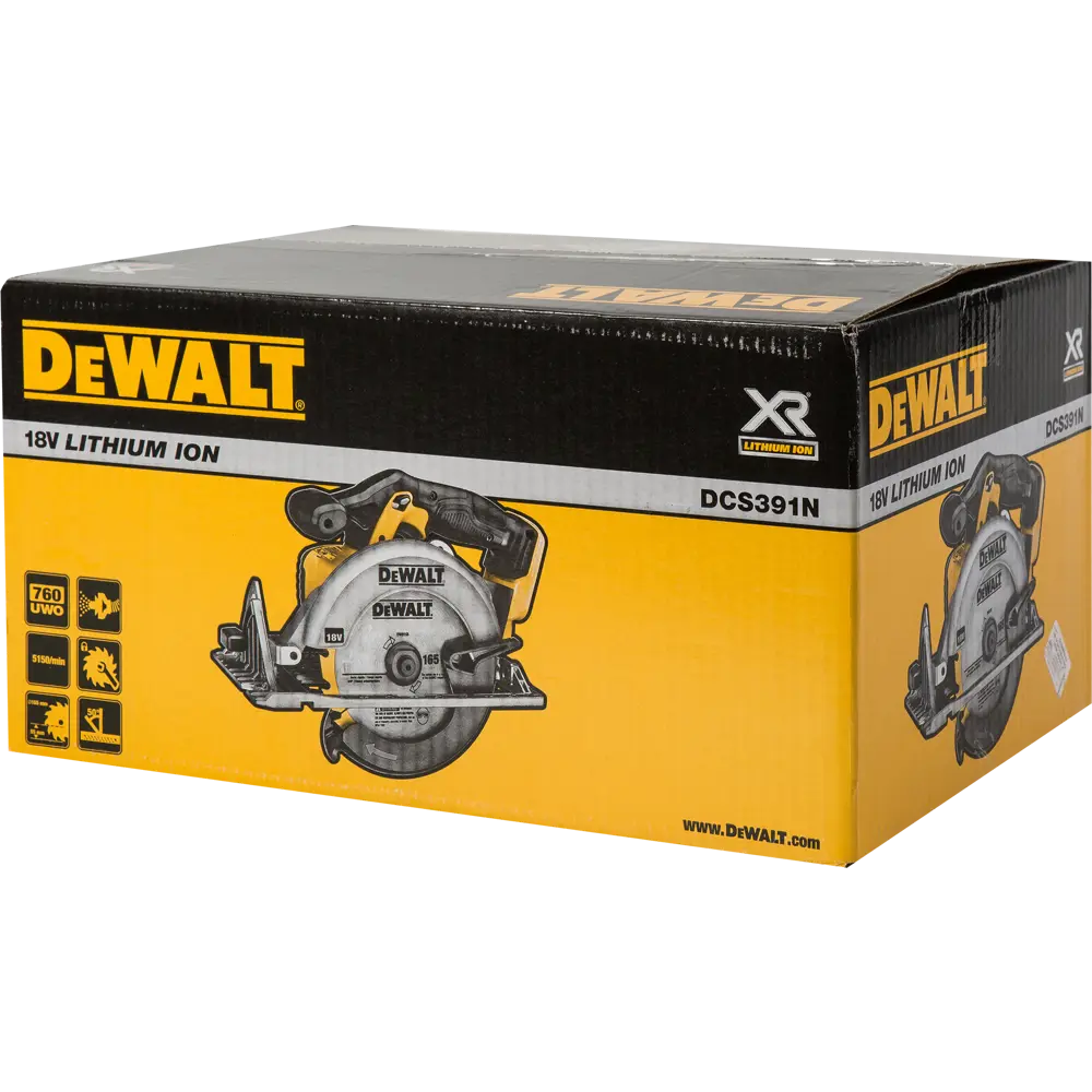 Циркулярная пила аккумуляторная DeWalt DCS391N, 18 В Li-ion, 165 мм, без АКБ STLM-2112873 - Вид №5
