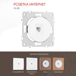 91703399 Розетка компьютерная встраиваемая Arte milano 202.45-1.white RJ45 цвет белый STLM-1502895