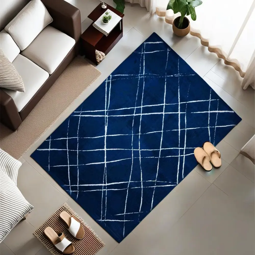 Ковер Ambiance 81253 Navy-White прямой 200x290 см полиэстер