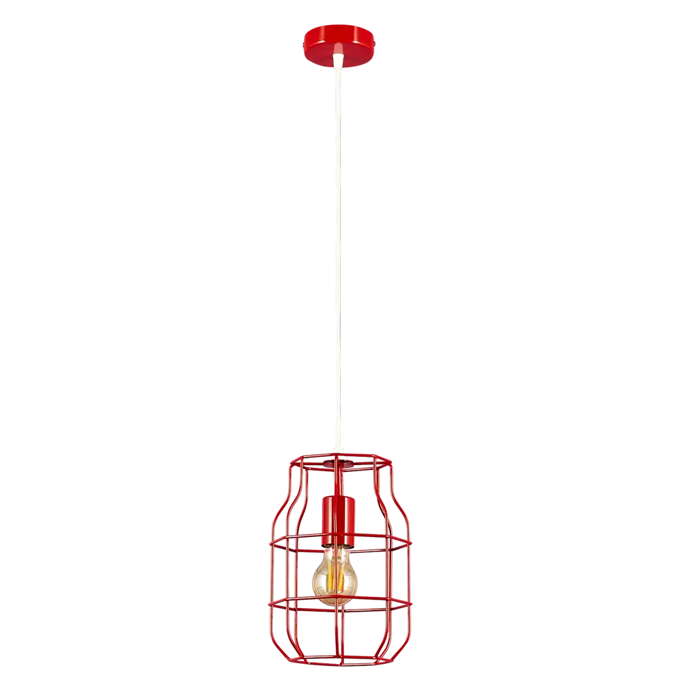 Светильник подвесной «Радуга», 1 лампа, 3 м², цвет красный Vitaluce STLM-2072885