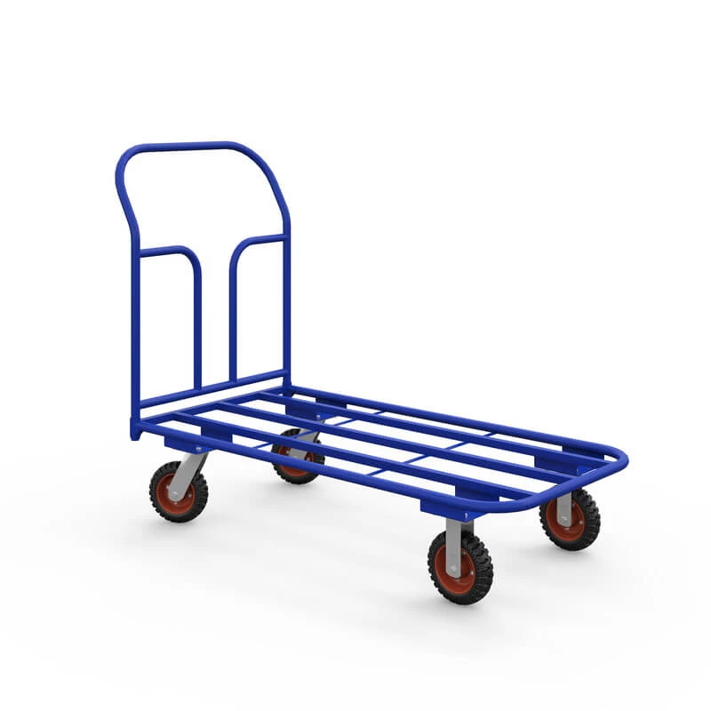 Тележка платформенная каркасная ТК 9 (г/п 500 кг, 1000x500 мм, колеса литая протекторная резина 160 мм) Верстакофф 65-0882
