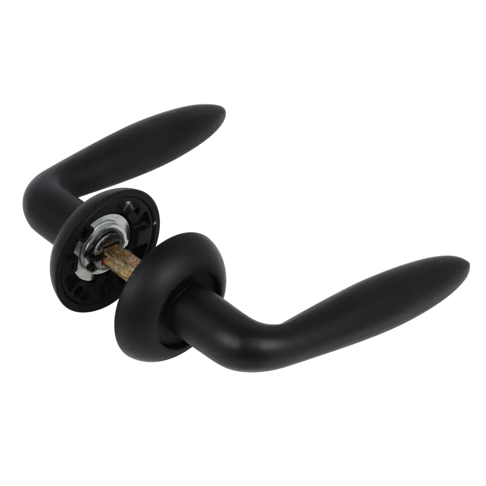 Дверные ручки Edson EDS-74B-R1 в глянцевом черном исполнении 85170359 STLM-0059377