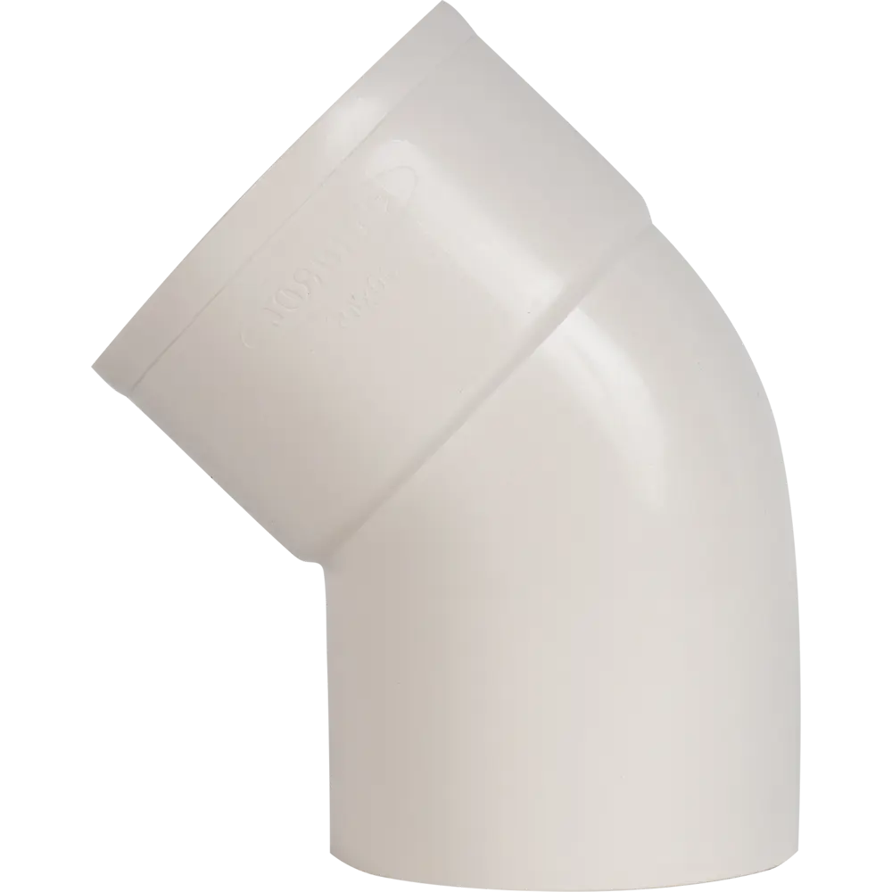 Отвод на 45° для трубы 80 мм цвет белый MUROL STLM-2051266 - Вид №1
