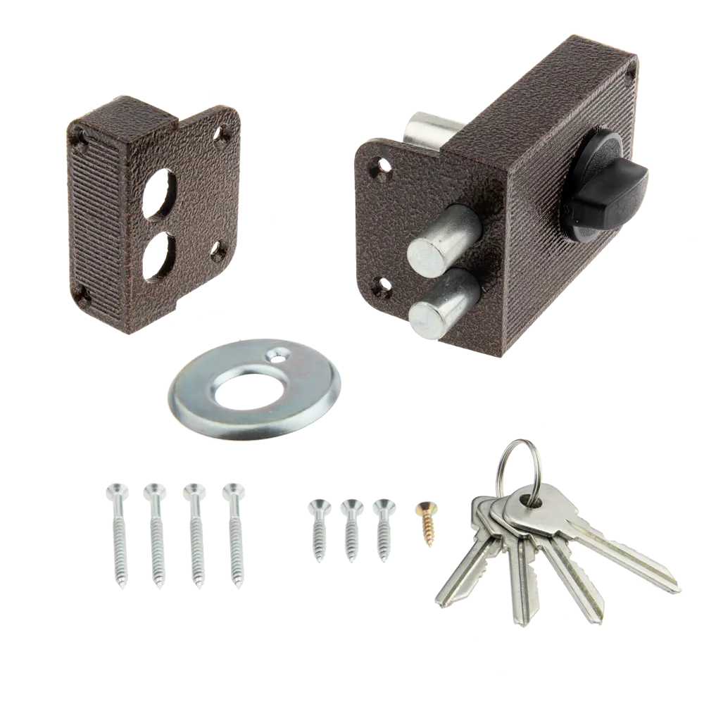 ЗЕНИТ ЗН1-3 — Накладной замок с двумя ригелями в медном исполнении 85302637 STLM-0061032 - Вид №4