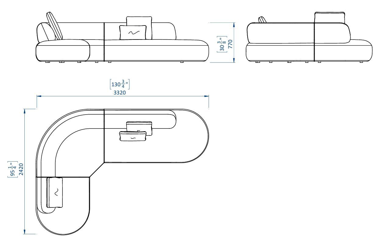 Модульный тканевый диван Casa Magna Essence ARCH-00148792 - Вид №9
