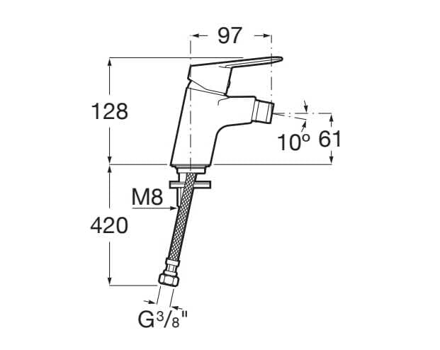 Смеситель для биде с поворотным горлышком Roca Alfa ARCH-00066608 - Вид №1