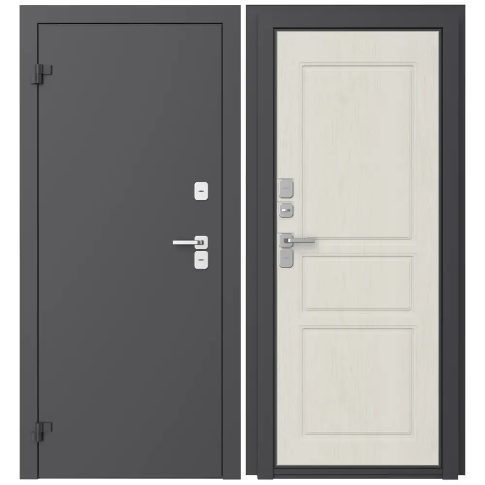 Дверь входная металлическая Термо 88x205 см левая дуб белый DOORHAN STLM-2006318