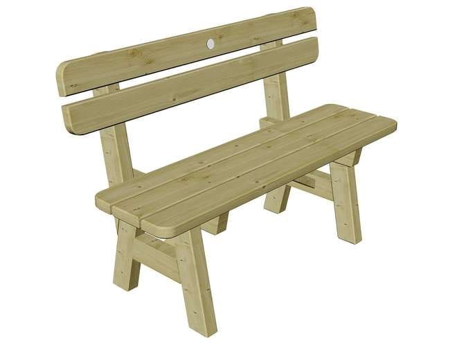 Садовая скамейка из сосны со спинкой Pircher SIRMIONE ARCH-00028120 - Вид №6