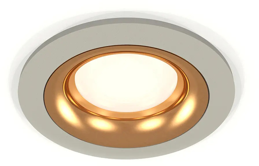 91627669 Комплект точечных светильников встраиваемых светодиодных Ambrella light Xc7623005 2 м² под отверстие 8 см цвет серый STLM-0920489