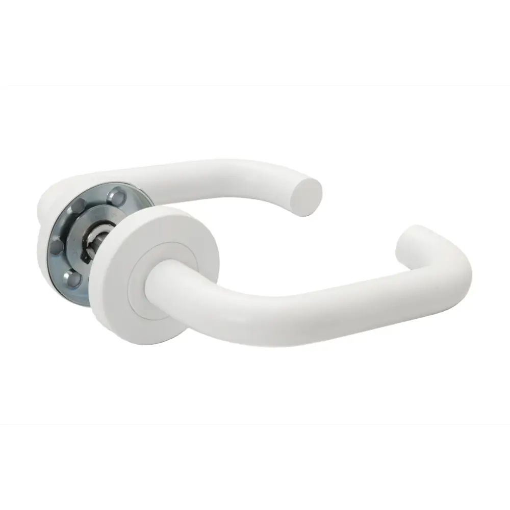Дверная ручка на розетке Edson EDS-17-R0 без запирания цвет белый STLM-2108063